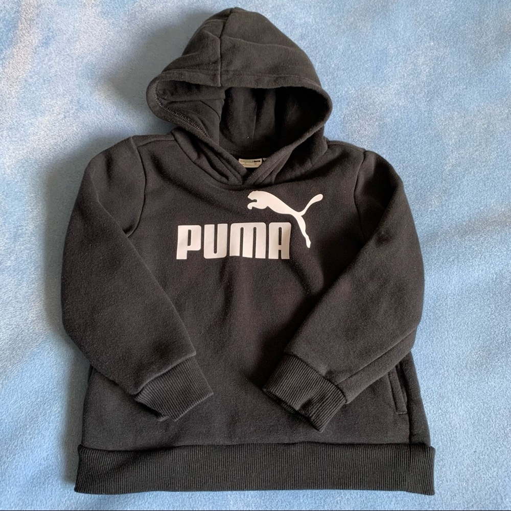 Puma Pullover Hoodie Black kids size 4